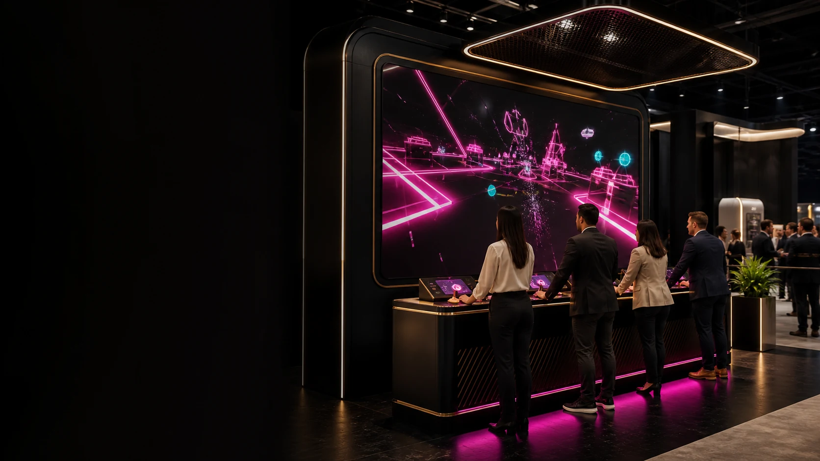 Concept visualization of a premium brand activation built around an original arcade game